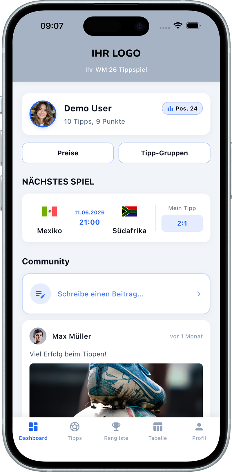 WM 2026 Tippspiel Software für Unternehmen - Corporate Tippspiel mit Branding